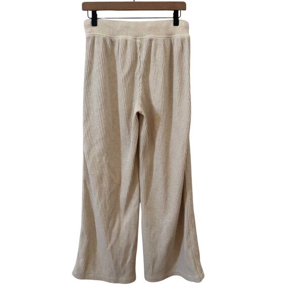 Aerie Essential Waffle Hoodie & Trouser Set in "Heather Frost" Tan Size Small - Picture 13 of 15